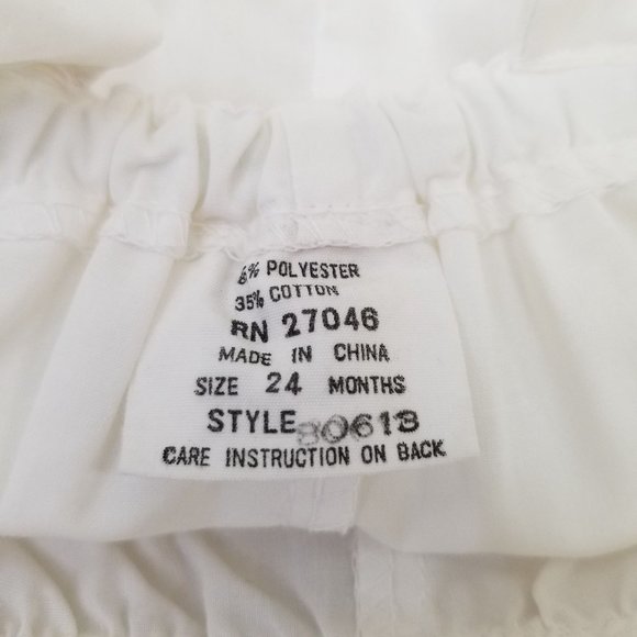 White Sailboat Romper Shortalls Embroidered Vintage 24M - Picture 4 of 5